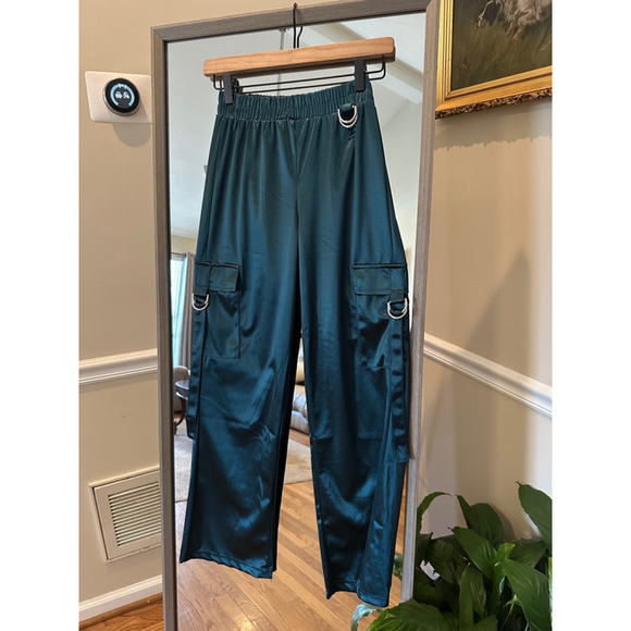 Berry Bliss by Block Cargo Pants - XS - Teal - Picture 1 of 6